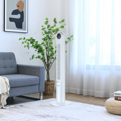 80° Oscillating Tower Fan – 42-Inch Slim Design with Smart Display & Remote | Powerful & Quiet | For Living Room & Workspace