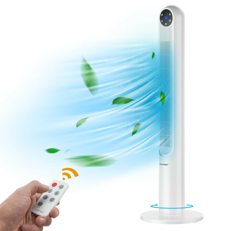 80° Oscillating Tower Fan – 42-Inch Slim Design with Smart Display & Remote | Powerful & Quiet | For Living Room & Workspace