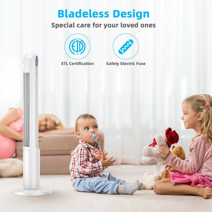 80° Oscillating Tower Fan – 42-Inch Slim Design with Smart Display & Remote | Powerful & Quiet | For Living Room & Workspace