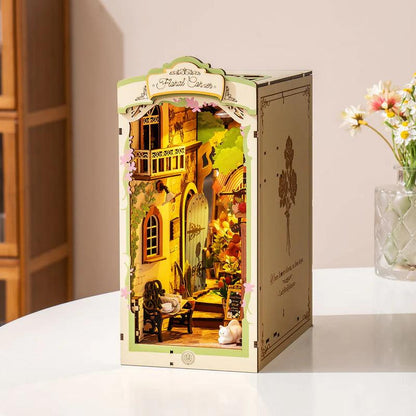Diyion™ | Floral Corner Miniature - Enchanting Book Nook Insert - Diyion