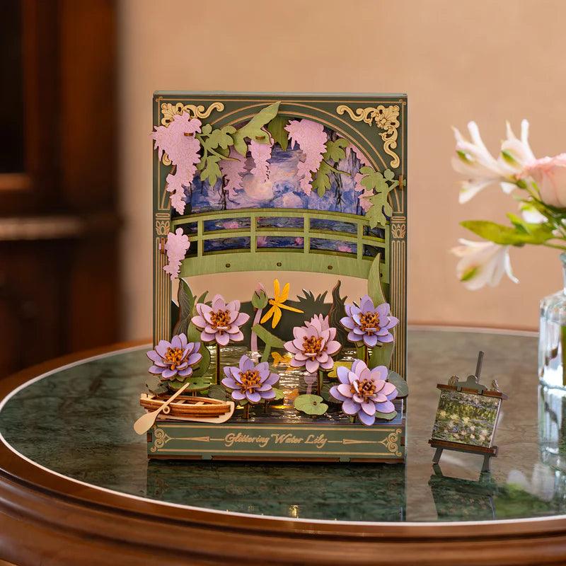 Diyion™ | Monet's Garden 3D Wooden Puzzle with LED Lighting - Diyion