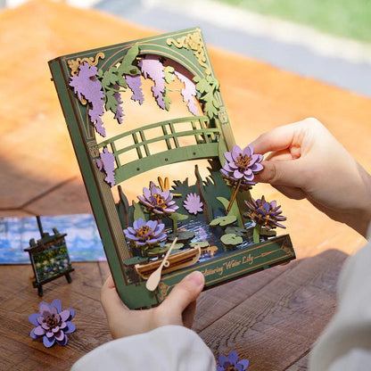 Diyion™ | Monet's Garden 3D Wooden Puzzle with LED Lighting - Diyion