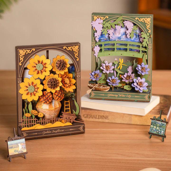 Diyion™ | Monet's Garden 3D Wooden Puzzle with LED Lighting - Diyion