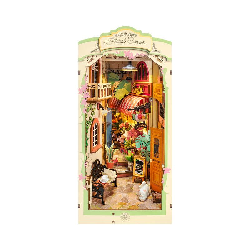 Diyion™ | Floral Corner Miniature - Enchanting Book Nook Insert - Diyion