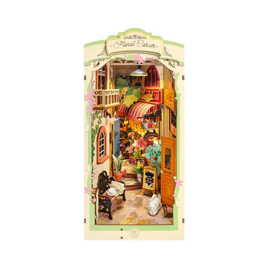 Diyion™ | Floral Corner Miniature - Enchanting Book Nook Insert - Diyion