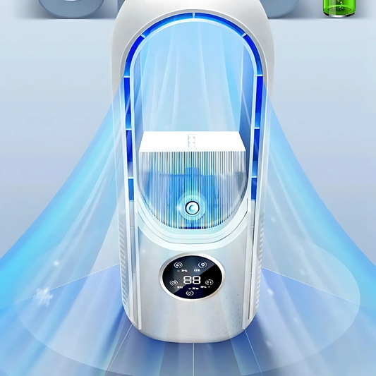 Airevo air cooler | Bladeless USB fan | 6 levels | Quietly & with timer | Humidification