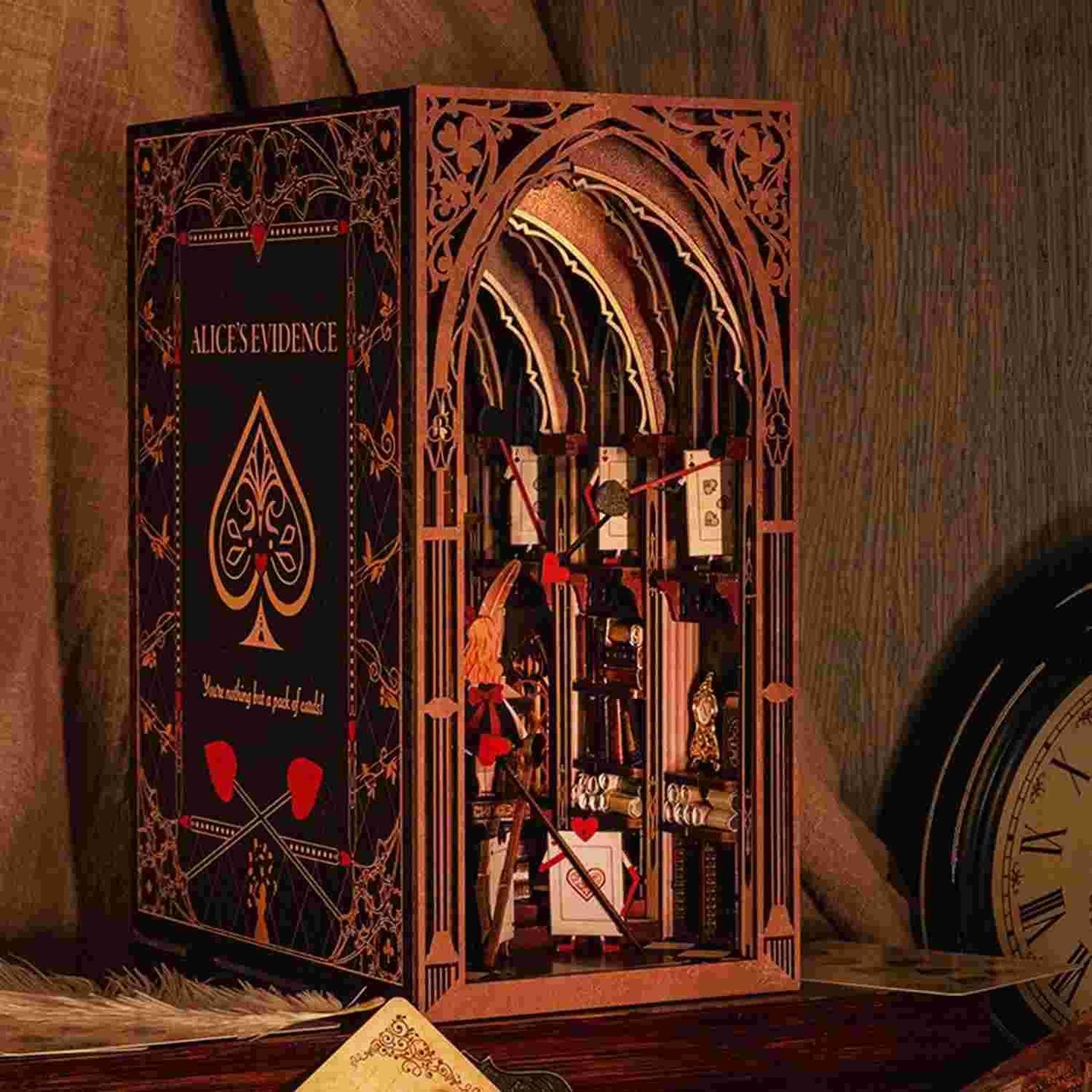 Alice's Evidence DIY Book Nook Kit | Wonderland Inspired