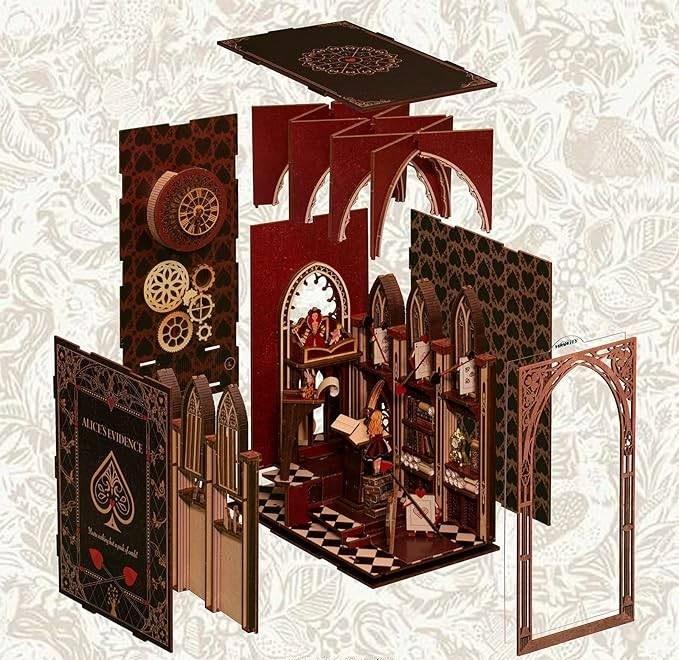 Alice's Evidence DIY Book Nook Kit | Wonderland Inspired