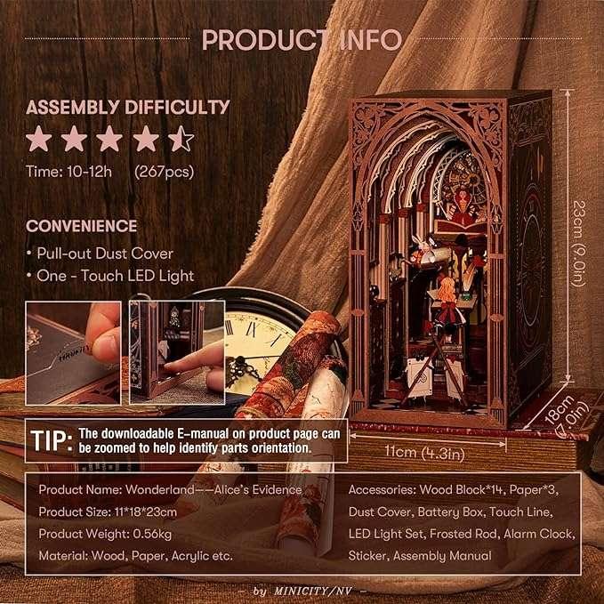 Alice's Evidence DIY Book Nook Kit | Wonderland Inspired
