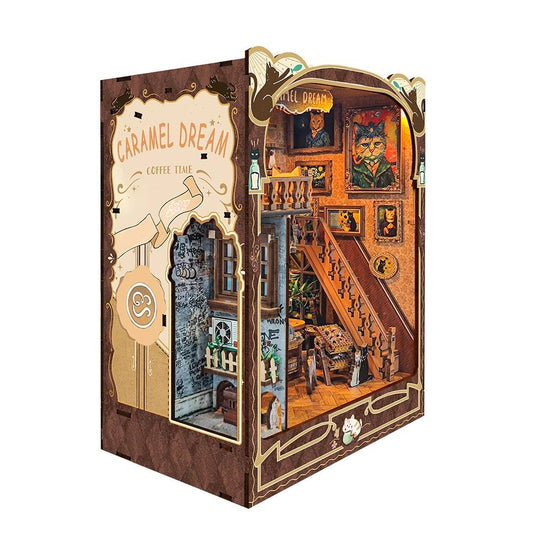Caramel Dreams Cat Café DIY Book Nook Kit - DIYION
