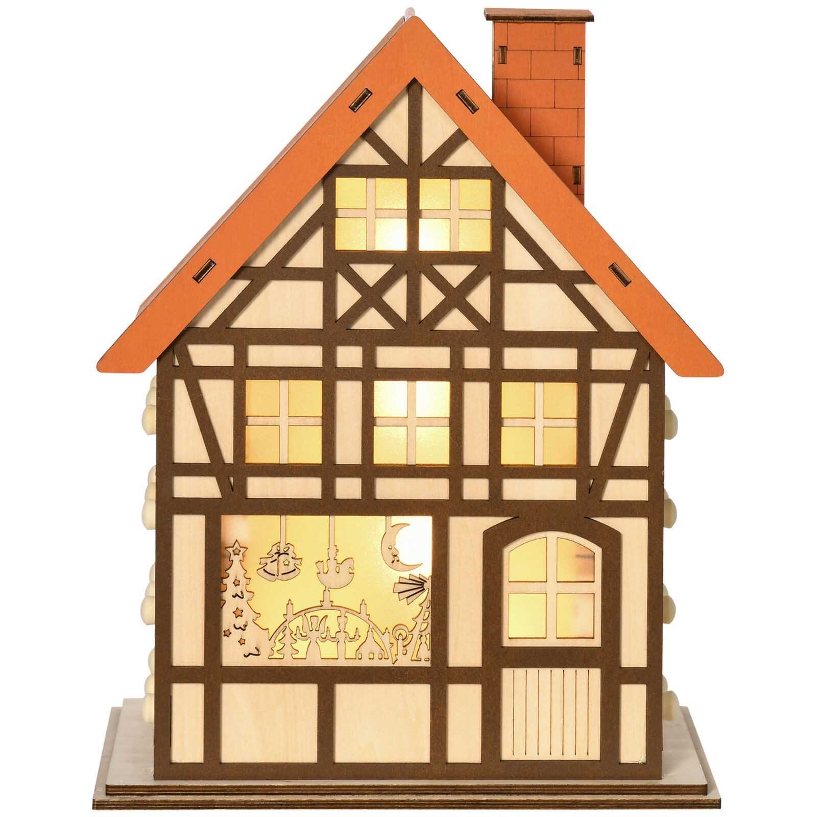 Wooden Christmas Advent Calendar House | LED Lighting - DIYION