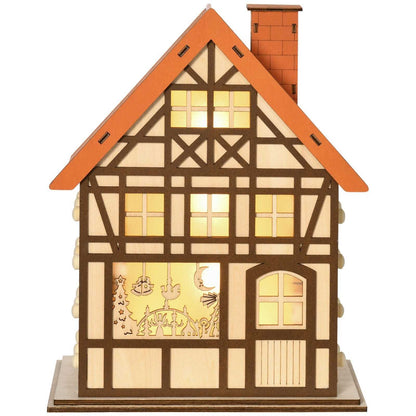 Wooden Christmas Advent Calendar House | LED Lighting - DIYION