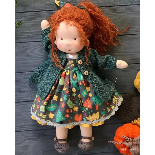 Clara | Handmade Cotton Plush Doll – Waldorf Soft Toy with Fabric Box | Cute & Cuddly | For Children’s Birthday & Everyday Joy