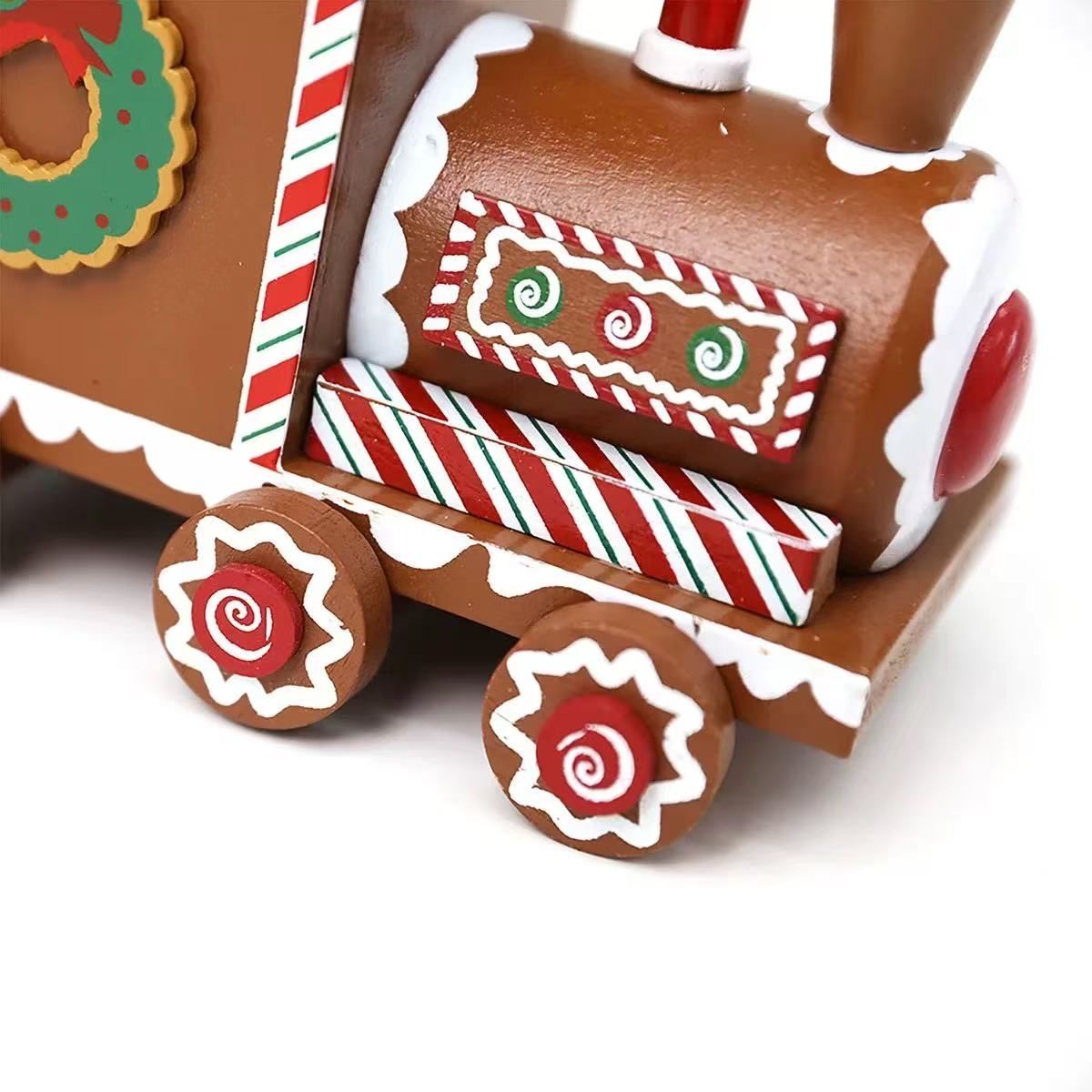Pre-Lit Gingerbread Train Wooden Advent Calendar