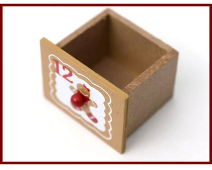 Pre-Lit Gingerbread Train Wooden Advent Calendar