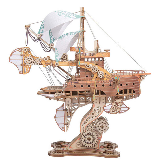 Diyion™ | Steampunk Fantasy Airship 3D Wooden Puzzle Model