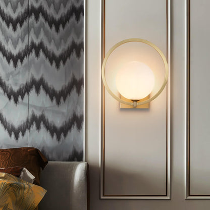LuminousGlobe – Modern Single-Light Glass Wall Lamp