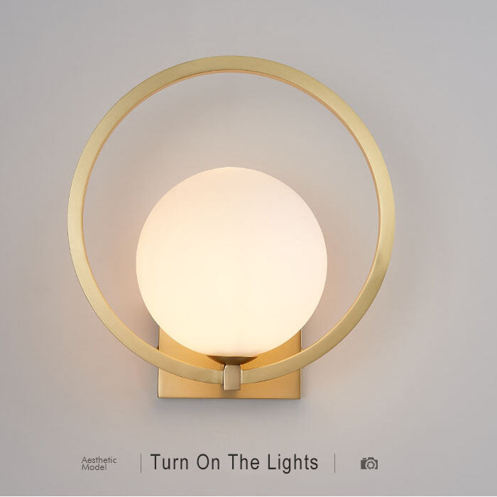 LuminousGlobe – Modern Single-Light Glass Wall Lamp