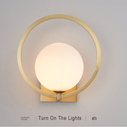 LuminousGlobe – Modern Single-Light Glass Wall Lamp