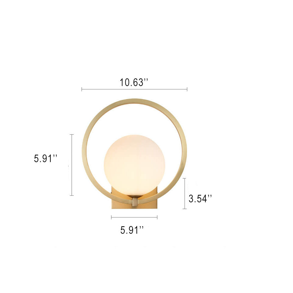LuminousGlobe – Modern Single-Light Glass Wall Lamp