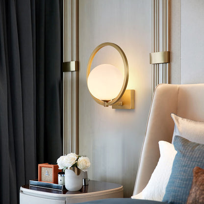 LuminousGlobe – Modern Single-Light Glass Wall Lamp