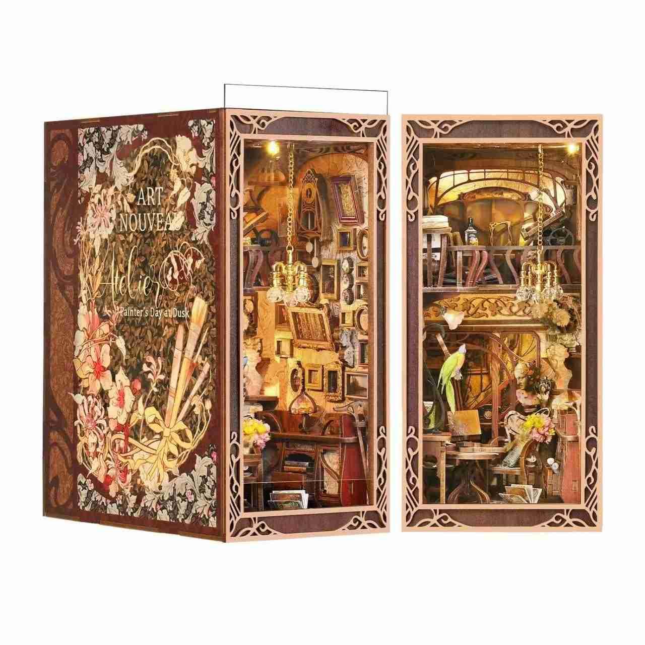 Painter's Day at Dusk DIY Book Nook Kit | Art Nouveau Inspired - DIYION
