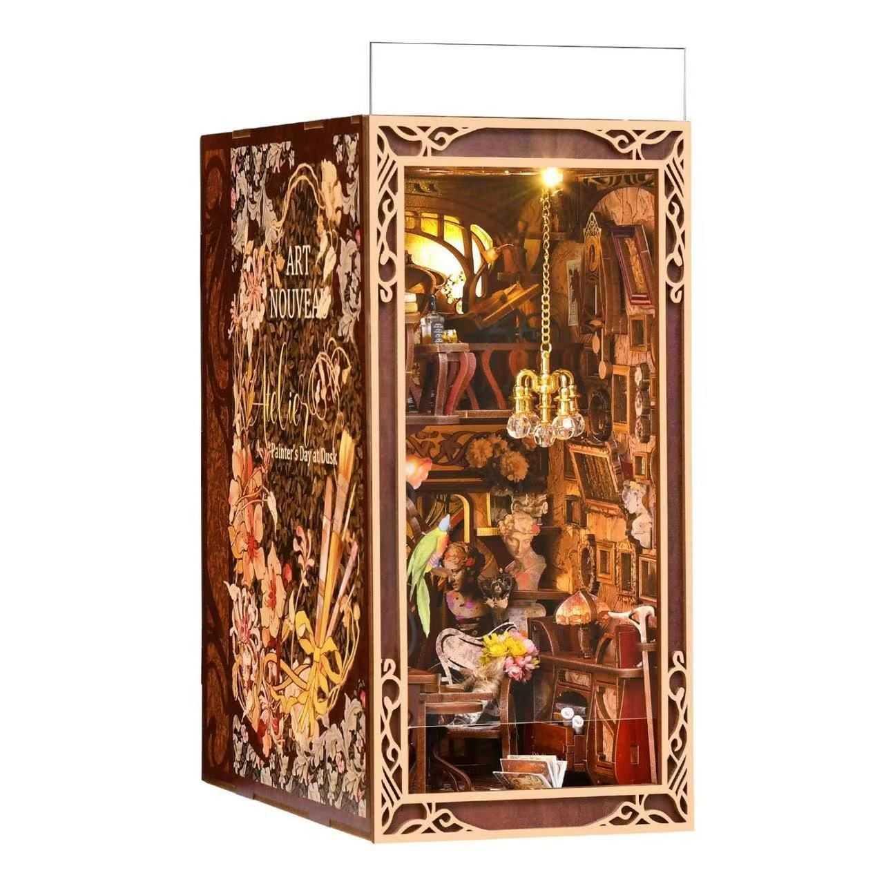 Painter's Day at Dusk DIY Book Nook Kit | Art Nouveau Inspired - DIYION