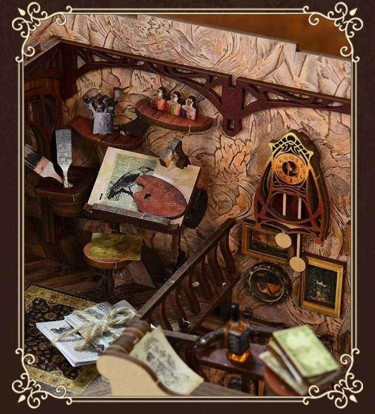 Painter's Day at Dusk DIY Book Nook Kit | Art Nouveau Inspired - DIYION
