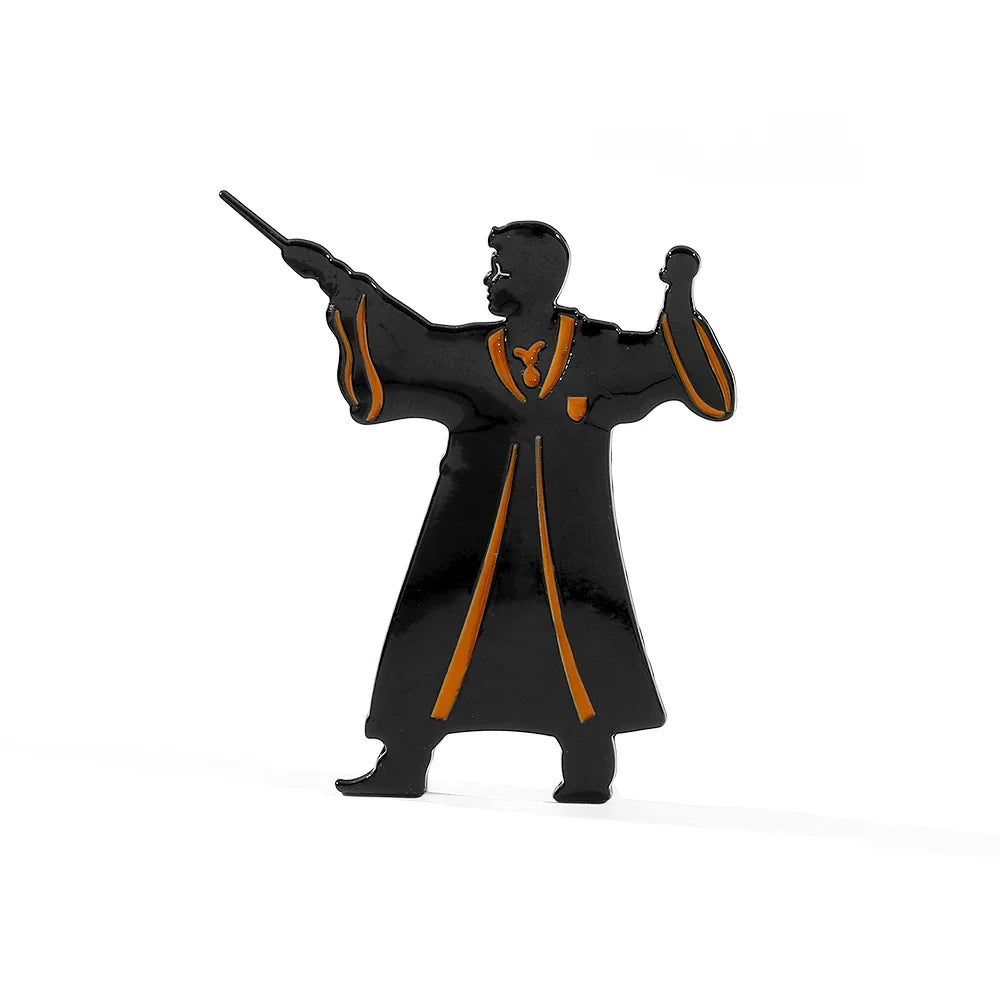 Premium metal bookend stand with heroic character silhouette design for book organization and display - Harry Potter