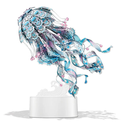 Colorful jellyfish-shaped Diyion | 3D Metal Puzzle Jellyfish Kit - 61 Piece Stainless Steel DIY Assembly Model Building Set for Adults