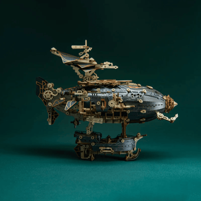 Diyion™ | Steampunk Navigator Airship 3D Wooden Puzzle Kit - Diyion