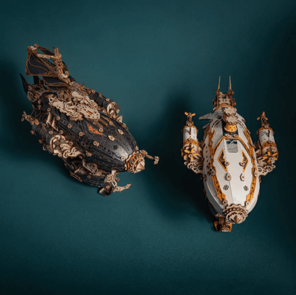 Diyion™ | Steampunk Navigator Airship 3D Wooden Puzzle Kit - Diyion