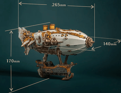 Diyion™ | Steampunk Navigator Airship 3D Wooden Puzzle Kit - Diyion