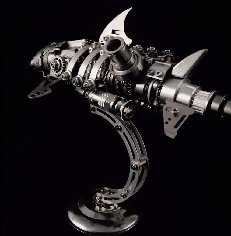 Diyion™ | DIY 3D Metal Mechanical Shark Puzzle Model Assembly Kit-209PCS - Diyion