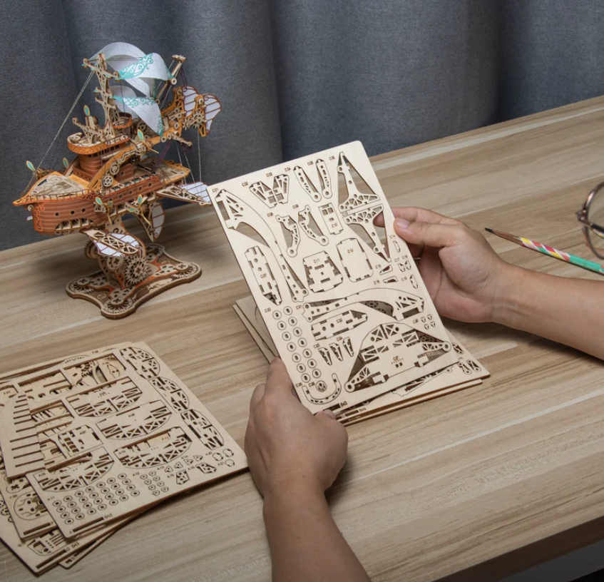 Diyion | Steampunk Fantasy Airship 3D Wooden Puzzle Model