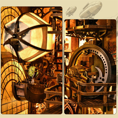Uncle Peter’s Steampunk Workshop DIY Book Nook Kit - DIYION