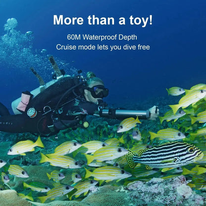 Subnado gray sea scooter twin engine bundle lineup, underwater DPV set with quick-release mount for SUP and kayaking