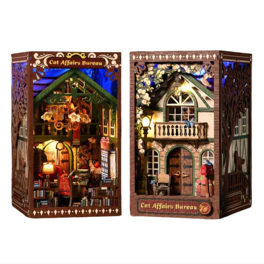 The Cat Bureau DIY Book Nook Kit | Double-sided Miniatures - DIYION