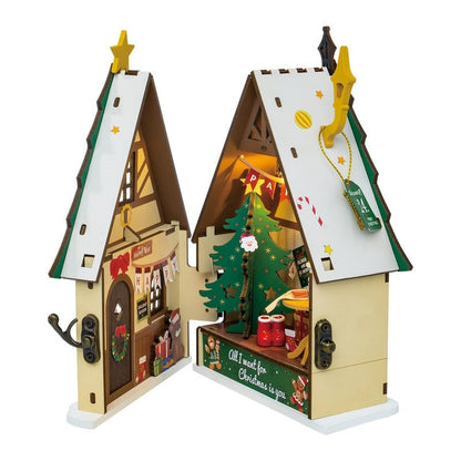Twinkling Christmas House DIY Miniature House Kit - DIYION