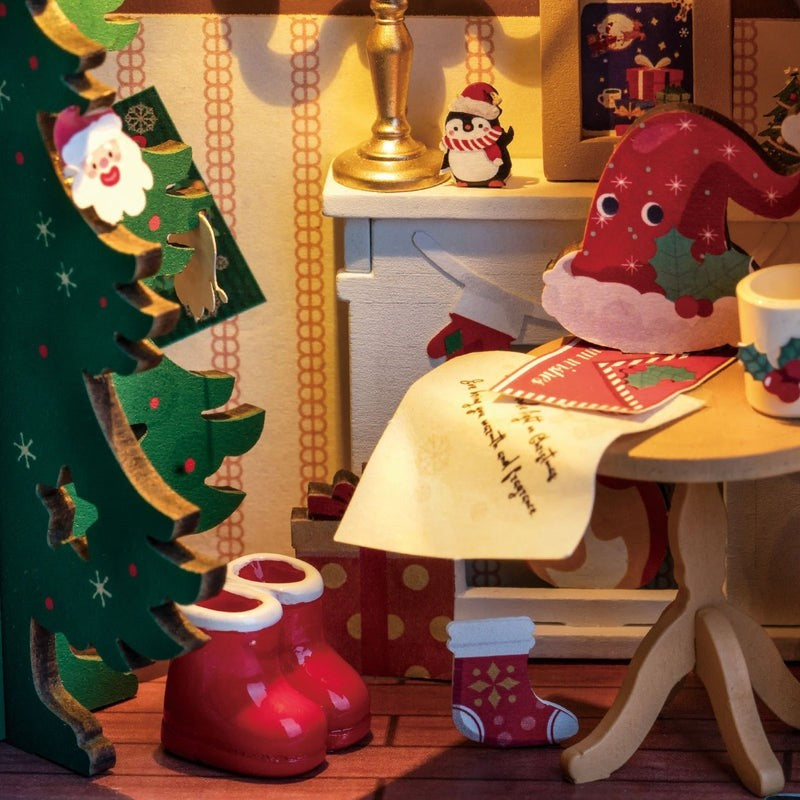 Twinkling Christmas House DIY Miniature House Kit - DIYION