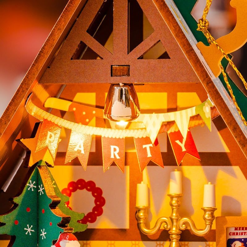 Twinkling Christmas House DIY Miniature House Kit - DIYION