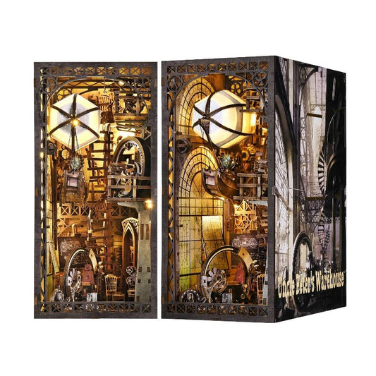 Uncle Peter’s Steampunk Workshop DIY Book Nook Kit - DIYION