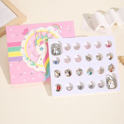 Unicorn Advent Calendar Christmas Countdown Bracelet Set - DIYION