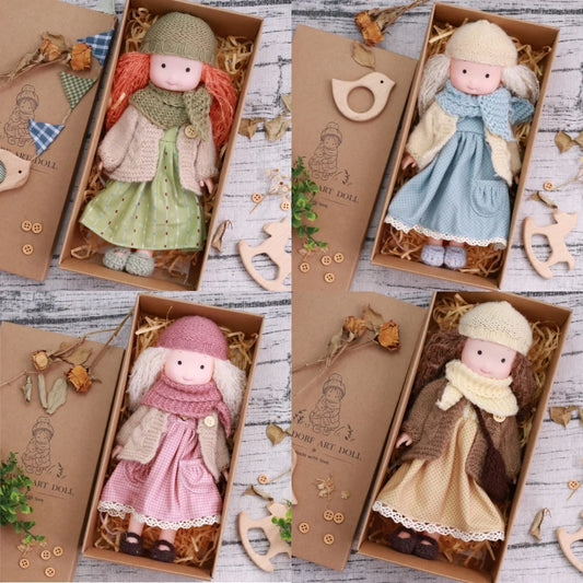 Sophie | Waldorf Vinyl Dress-Up Doll – Handmade Plush Toy with Scarf & Outfits | Cute & Fun | For Girls’ Birthday & Imaginative Play