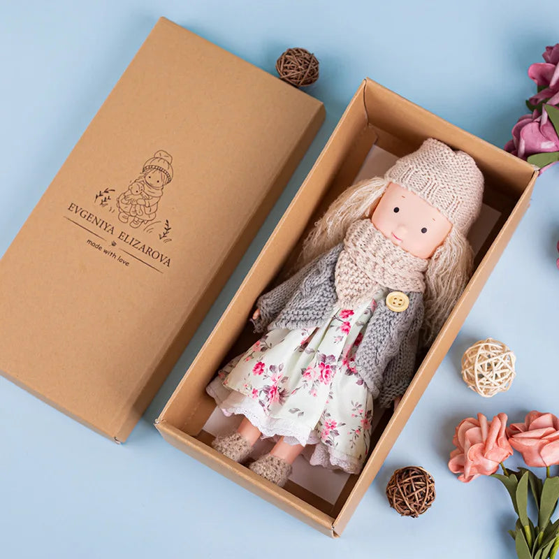 Sophie | Waldorf Vinyl Dress-Up Doll – Handmade Plush Toy with Scarf & Outfits | Cute & Fun | For Girls’ Birthday & Imaginative Play