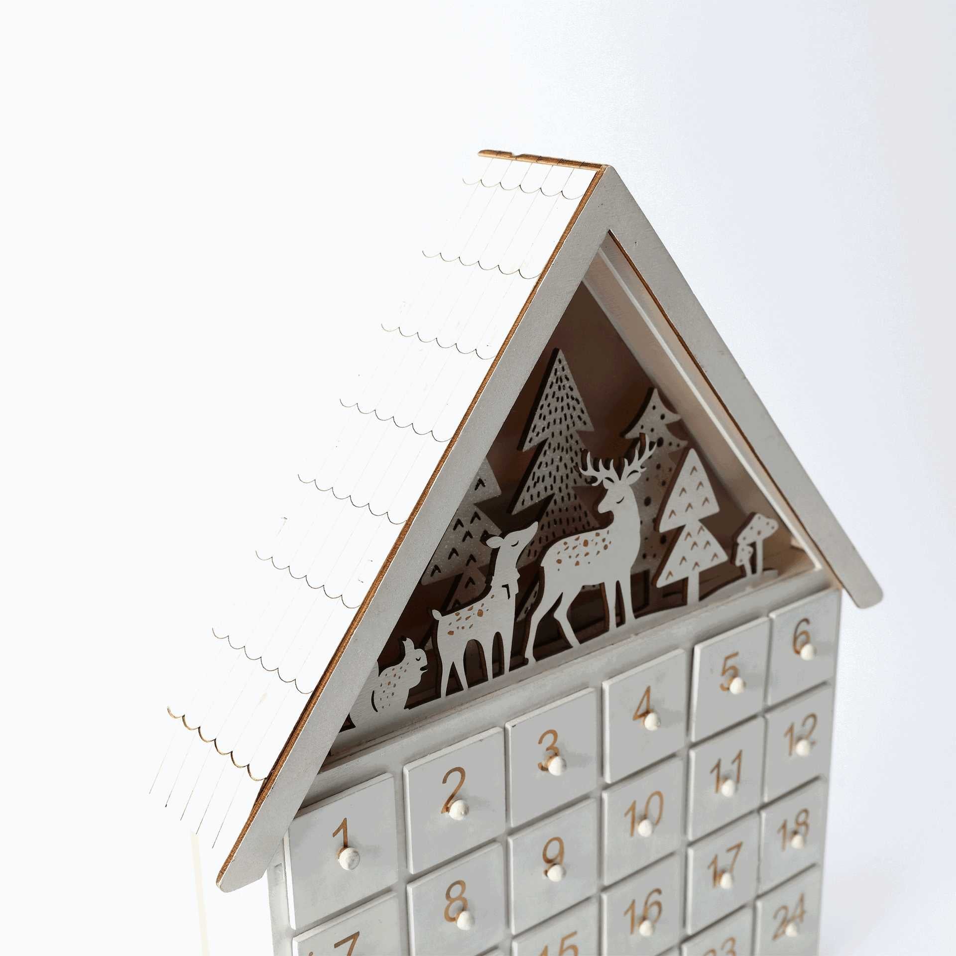 White Forest Christmas Countdown Advent Calendar - DIYION