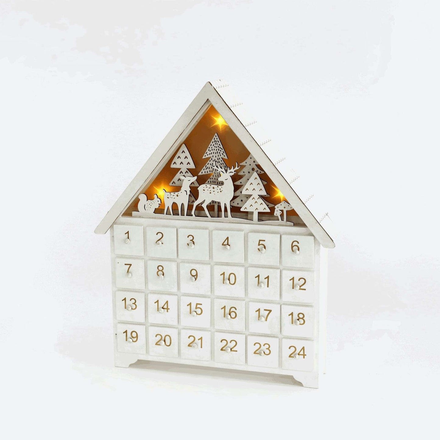 White Forest Christmas Countdown Advent Calendar - DIYION