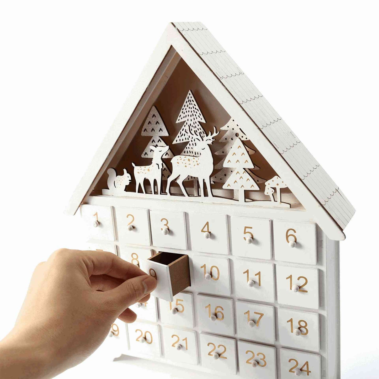 White Forest Christmas Countdown Advent Calendar - DIYION