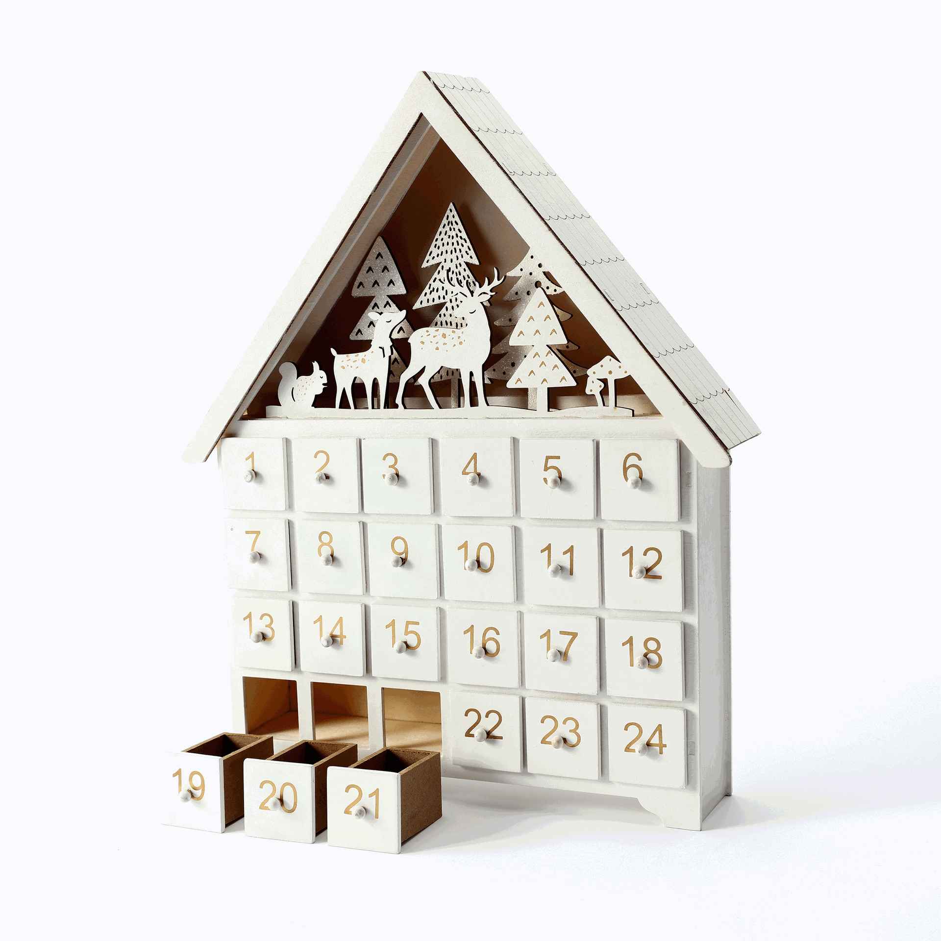 White Forest Christmas Countdown Advent Calendar - DIYION