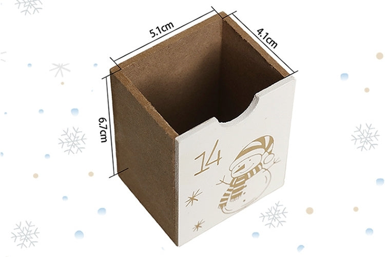 White Wooden Christmas Advent Calendar with 25 Drawers - DIYION